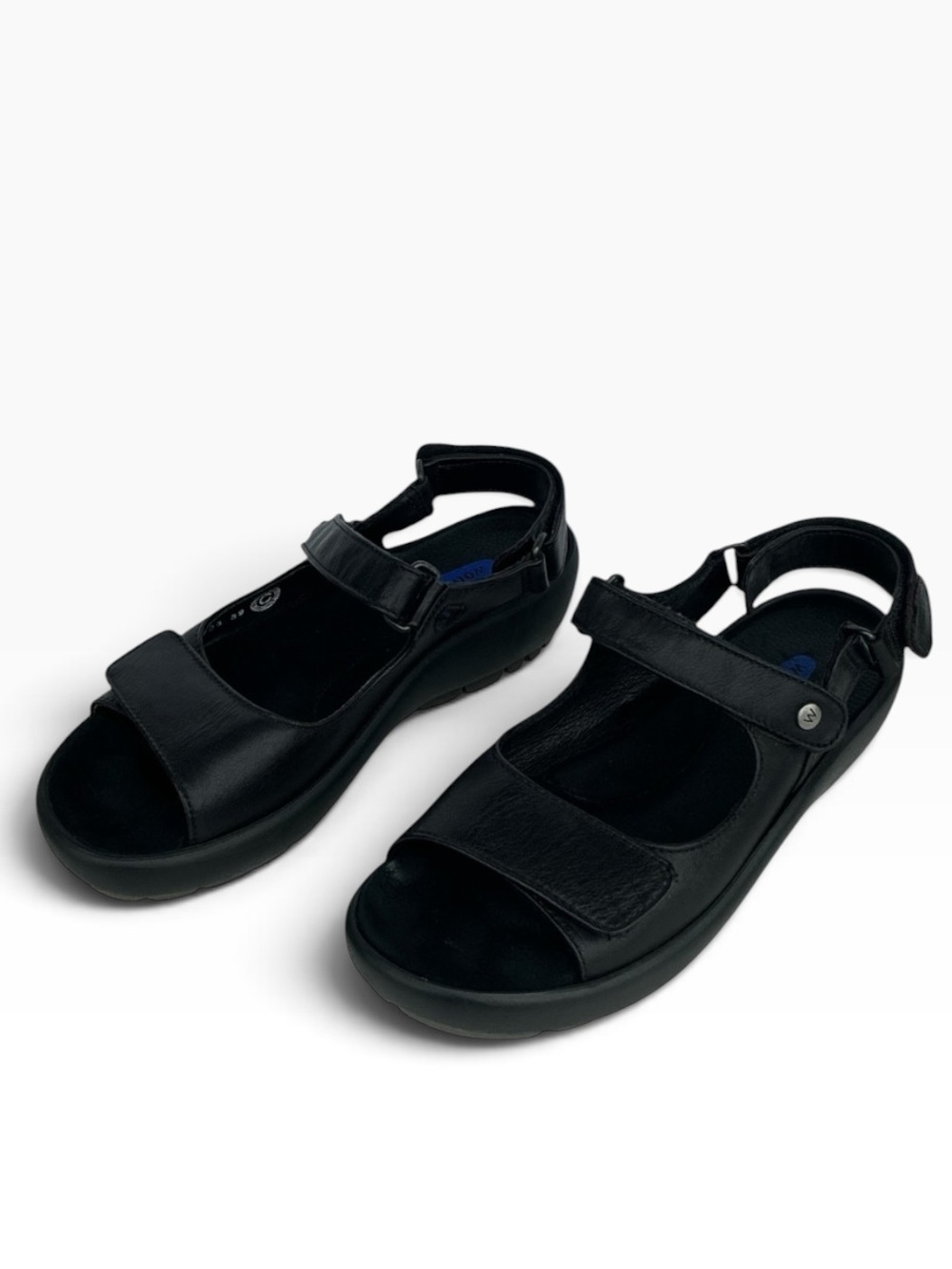 Wolky Rio Women’s Leather Sandals Black Sz 39 (7.5-8.25)